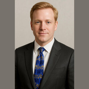 J Garcia Banyan Trees Silk Tie Blue Brown